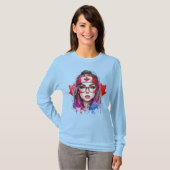 Canadian Girl Shirt met lange mouwen (Voorkant volledig)