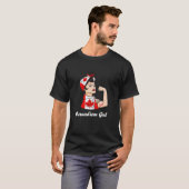 Canadian Girl Strong Woman Maple Leaf Canadian Roo T-shirt (Voorkant volledig)