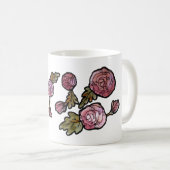 Canadian Goose Canada Ganzen Roze Bloemen Kunst Koffiemok (Voorkant rechts)