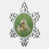 Canadian Goose Chick Tin Sneeuwvlok Ornament (Rechts)