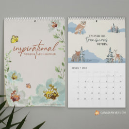 Canadian Grid 2026 Inspirerend citaten en kunst Kalender