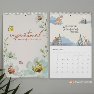 Canadian Grid 2026 Inspirerend citaten en kunst Kalender