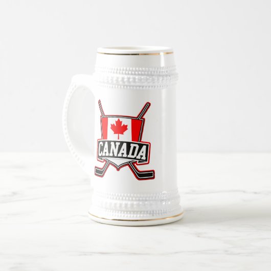 Canadian Hockey Logo Bierpul (Voorkant links)