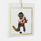 Canadian Hockey Player Kerstversier Keramisch Ornament (Rechts)