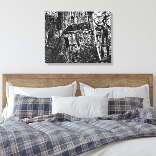 CANADIAN LOGGERS C. 1890 CANVAS AFDRUK (Insitu (Slaapkamer))