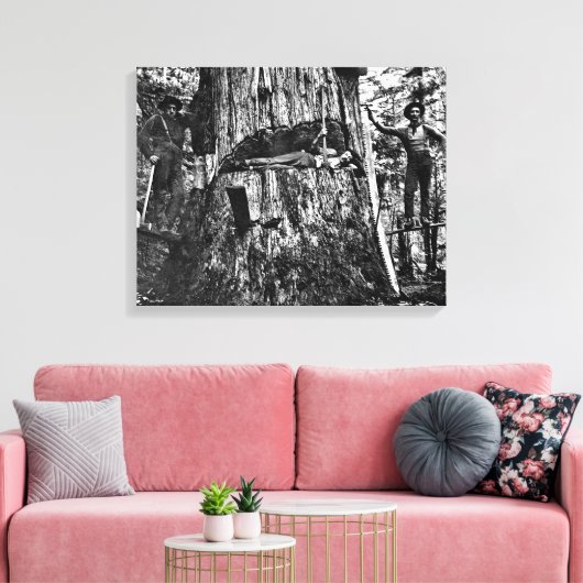 CANADIAN LOGGERS C. 1890 CANVAS AFDRUK (Insitu (Woonkamer))