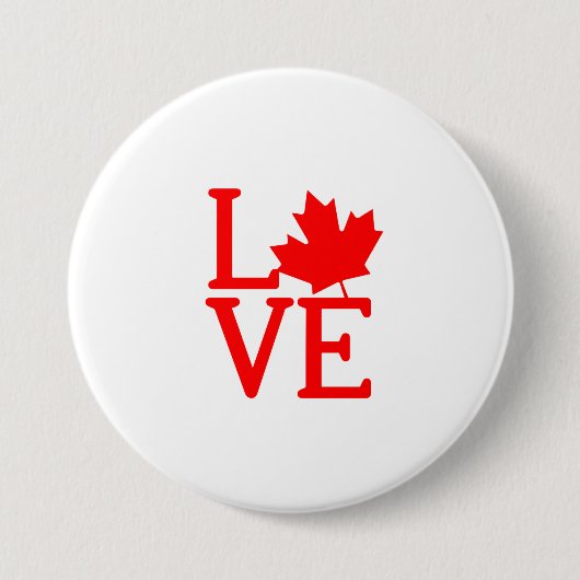Canadian Love Affair ,kampioen, Canada, Canadees,  Ronde Button 7,6 Cm (Voorkant)