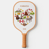 Canadian Love Custom Monogram Pickleball Paddle (Achterkant)