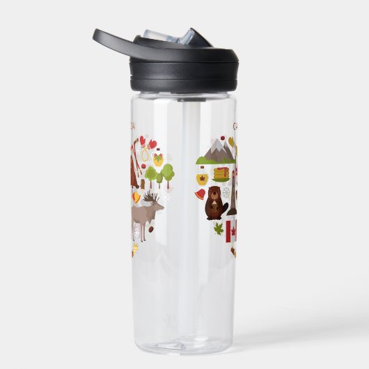 Canadian Love Custom Monogram Waterfles (Rechts)