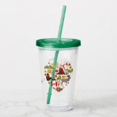 Canadian Love Custom name tumblers Acryl Drinkbeker (Achterkant)