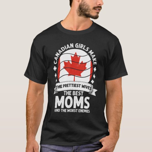 Canadian Ma Canada Moederdag Mama Canadian Amer T-shirt (Voorkant)