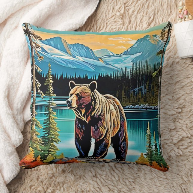 Canadian Majestic Mountain Beer Design Kussen (Deken)
