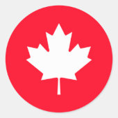 Canadian maple leaf. CANADA. Classic Round Sticker (Voorkant)