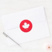 Canadian maple leaf. CANADA. Classic Round Sticker (Envelop)