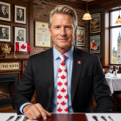 Canadian maple leaf. CANADA. Patriotic. Stropdas