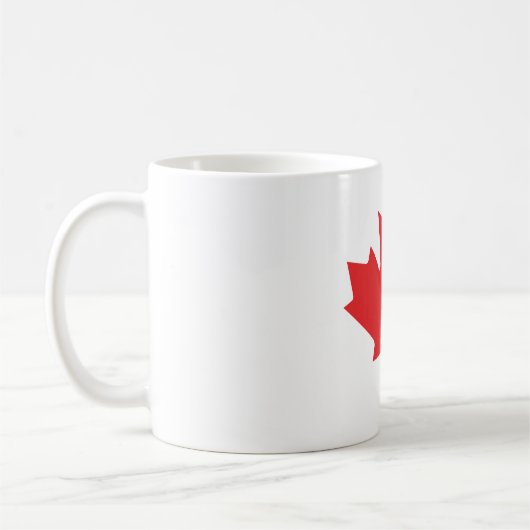 Canadian Maple Leaf Coffee Mok – Patriottische rod (Links)
