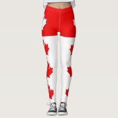 Canadian Maple Leaf Decor op Leggings (Voorkant)