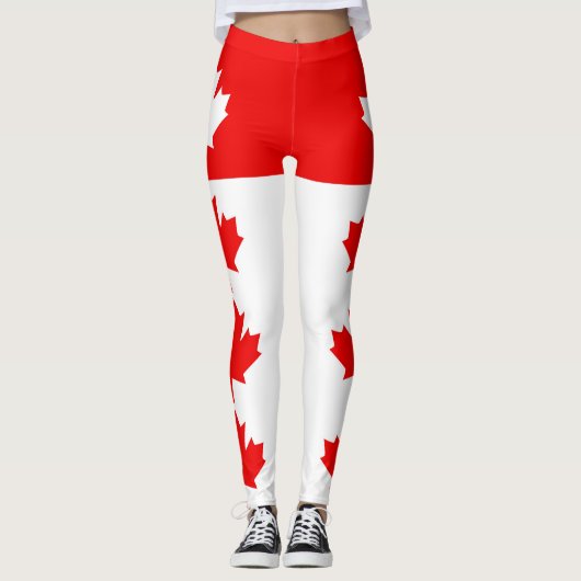 Canadian Maple Leaf Decor op Leggings (Voorkant)