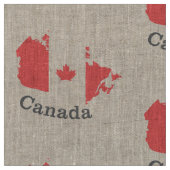 Canadian Maple Leaf Fabric – Red Autumn Design Stof (Close Up)