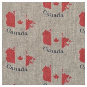 Canadian Maple Leaf Fabric – Red Autumn Design Stof