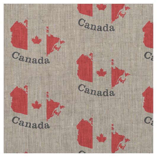 Canadian Maple Leaf Fabric – Red Autumn Design Stof (Swatch)