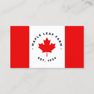 Canadian Maple Leaf Flag Visitekaartje