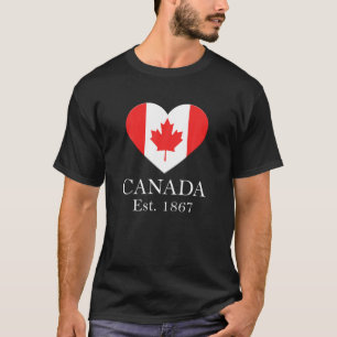 Canadian Maple Leaf Heart Flag - Canada 150 jaar T-shirt