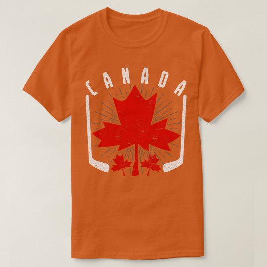 Canadian Maple Leaf Ice Hockey Canada T-shirt (Design voorkant)