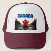 Canadian Maple Leaf Nature Landscape Trucker Pet (Voorkant)