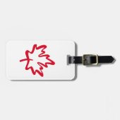 Canadian Maple Leaf Oh Canada Trots Gratis Bagagelabel (Voorkant horizontaal)
