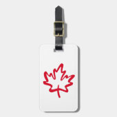 Canadian Maple Leaf Oh Canada Trots Gratis Bagagelabel (Voorkant verticaal)