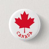 Canadian Maple Leaf Ronde Button 3,2 Cm (Voorkant)