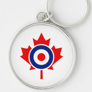 Canadian Maple Leaf Roundel Graphic Sleutelhanger