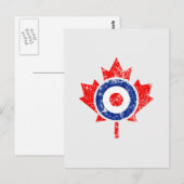 Canadian Maple Leaf Roundel Grunge Mod CANADA Briefkaart (Voorkant / Achterkant)