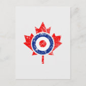 Canadian Maple Leaf Roundel Grunge Mod CANADA Briefkaart (Voorkant)