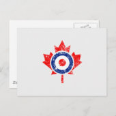 Canadian Maple Leaf Roundel Grunge Mod CANADA Briefkaart (Voorkant / Achterkant)