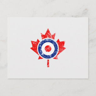Canadian Maple Leaf Roundel Grunge Mod CANADA Briefkaart