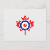 Canadian Maple Leaf Roundel Grunge Mod CANADA Briefkaart (Voorkant)