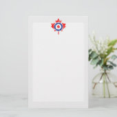 Canadian Maple Leaf Roundel Grunge Mod CANADA Briefpapier (Staand voorkant)