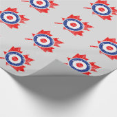 Canadian Maple Leaf Roundel Grunge Mod CANADA Cadeaupapier (Hoek)