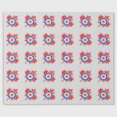 Canadian Maple Leaf Roundel Grunge Mod CANADA Cadeaupapier (Vlak)