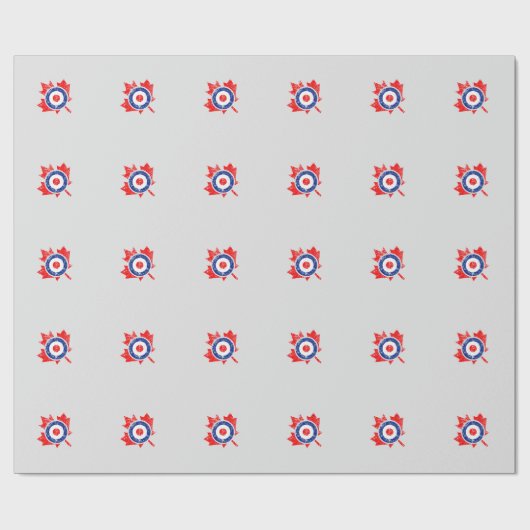 Canadian Maple Leaf Roundel Grunge Mod CANADA Cadeaupapier (Vlak)