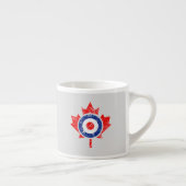 Canadian Maple Leaf Roundel Grunge Mod CANADA Espresso Kop (Rechts)