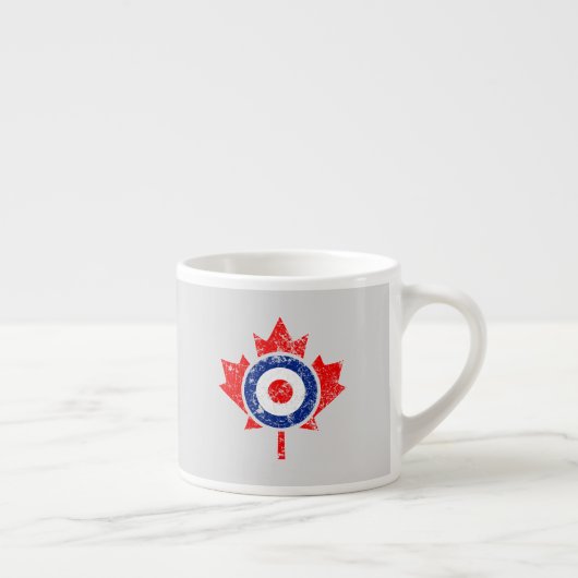 Canadian Maple Leaf Roundel Grunge Mod CANADA Espresso Kop (Rechts)