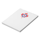 Canadian Maple Leaf Roundel Grunge Mod CANADA Notitieblok (Linkerzijde)
