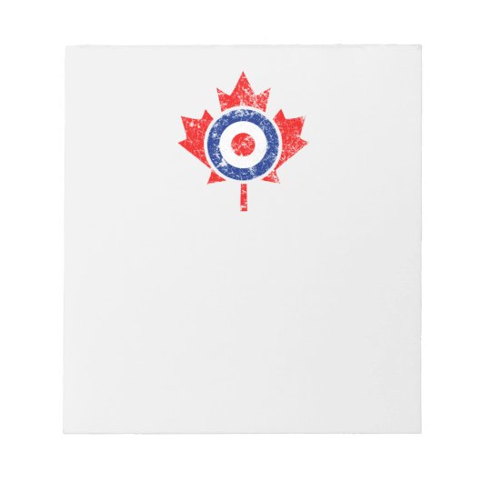 Canadian Maple Leaf Roundel Grunge Mod CANADA Notitieblok (Voorkant)