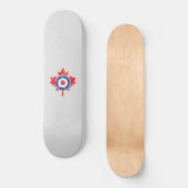Canadian Maple Leaf Roundel Grunge Mod CANADA Persoonlijk Skateboard (Voorkant)