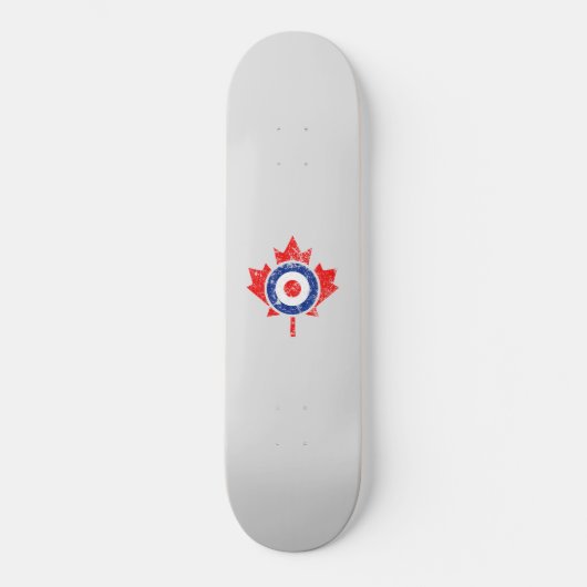 Canadian Maple Leaf Roundel Grunge Mod CANADA Persoonlijk Skateboard (Voorkant)