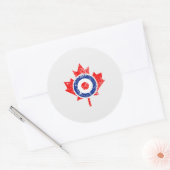 Canadian Maple Leaf Roundel Grunge Mod CANADA Ronde Sticker (Envelop)
