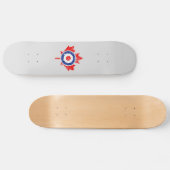 Canadian Maple Leaf Roundel Grunge Mod CANADA Skateboard (Horizontaal)